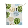 Printed Cotton Imitation Burlap Packing Pouches Drawstring Bags PW-WG7B662-16-1