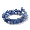 Round Natural Blue Aventurine Beads Strands G-R254-10mm-4
