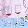 Baking Painted Pearlized Glass Pearl Wine Glass Charms AJEW-AB00190-5