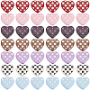 42Pcs 7 Colors Baking Paint Alloy Beads FIND-SC0015-83-1