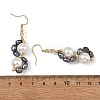 Shell Pearl 304 Stainless Steel Dangle Earrings EJEW-JE07370-01-5