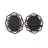 Zinc Alloy Brooch Findings PALLOY-WH0066-23E-2