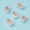 Eco-friendly Brass Micro Pave Cubic Zirconia Multi-strand Links KK-D076-02A-S-4