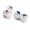 Opaque Rhinestone Acrylic Beads OACR-S139-07-2