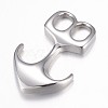 304 Stainless Steel Hook Clasps STAS-G071-54P-2