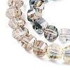 Rondelle Transparent Glass Beads Strands GLAA-T023-33B-3