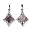 Natural Amethyst Pendants G-P517-03P-03-1