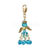 Glass Seed Beaded Angel Pendant Decoration HJEW-MZ00159-05-2