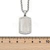 304 Stainless Steel Micro Pave Clear Cubic Zirconia Virgin Mary Pendant Box Chain Necklaces for Men NJEW-S387-01P-5