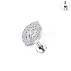 G23 Titanium Micro Pave Clear Cubic Zirconia Cartilage Earrings WG0DE3D-29-1