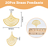 DICOSMETIC 20Pcs Brass Pendants KK-DC0002-24-2
