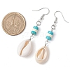 Natural Cowrie Shell Dangle Earrings EJEW-JE06262-4