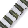 Two Tone Acrylic Column Beaded Stretch Bracelets for Women BJEW-JB10645-03-4