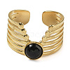 Natural Black Agate Finger Rings RJEW-U027-02G-08-2