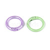 Spray Painted Alloy Spring Gate Rings X-PALLOY-T092-74-2