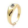 Real 18K Gold Plated Heart Open Cuff Rings KK-C224-09G-4