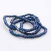 Full Rainbow Plated Faceted Rondelle  Glass Beads Strands GLAA-A024A-FR03-2