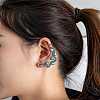 Synthetic Turquoise Snake Stud Earrings PW-WG94328-01-4