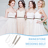 Rhinstone Flower Bridal Belt for Wedding Dress AJEW-WH0515-23B-7