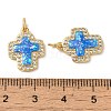 Rack Plating Brass Micro Pave Clear Cubic Zirconia Pendants KK-P268-12A-G-4