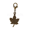 Maple Leaf Alloy Pendants Decorations Set HJEW-JM00819-4