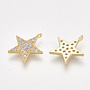 Brass Micro Pave Cubic Zirconia Charms X-KK-S350-299-2