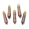 Bullet Natural Mahogany Obsidian Pointed Pendants G-E332-C37-G-2