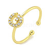 Rack Plating Brass Open Cuff Rings for Women RJEW-F162-02G-G-1