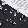 ARRICRAFT 4 Pair Sterling Silver Safety Pin Shape Dangle Hoop Earrings for Men Women STER-AR0001-01-4