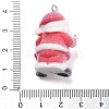 Christmas Theme Flocky Resin Pendants RESI-Q002-07C-3