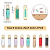 DICOSMETIC 16Pcs 8 Colors Rack Plating Brass Inlaid Cubic Zirconia Charms ZIRC-DC0001-01-2