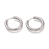 Tarnish Resistant 201 Stainless Steel Huggie Hoop Earrings EJEW-L256-05E-P-1