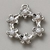 White Series Love Bow Alloy Acrylic Pendant PALLOY-WH0115-01P-01-2