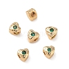 SHEGRACE Brass Green Cubic Zirconia Beads XGRQ4H208-681G-A-2