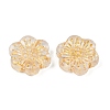 Baking Paint and Golden Metal Enlaced Glass Beads DGLA-T004-09A-2