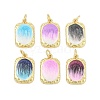 Brass Enamel Pendants KK-I723-08G-1