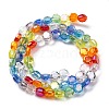 Electraoplate & Gradient Color Glass Beads Strands LAMP-M023-02-3