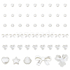 DICOSMETIC 300Pcs 5 Style ABS Plastic Imitation Pearl Beads OACR-DC0001-07-1