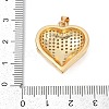 Brass Micro Pave Cubic Zirconia Pendants KK-A241-14A-G-3