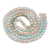 Baking Paint Imitation Jade Glass Round Bead Strands X1-DGLA-N003-6mm-05-2