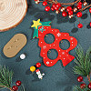 Gorgecraft 2 Sets 2 Colors Christmas Tree Wooden Display Decoration for Kids DJEW-GF0001-62-6