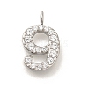 Ion Plating(IP) 304 Stainless Steel Micro Pave Cubic Zirconia Pendants STAS-H228-01P-09-1