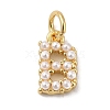 Rack Plating Brass with ABS Plastic Imitation Pearl Charms KK-B092-30B-G-1