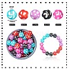 WEWAYSMILE 50Pcs 5 Styles 15mm Silicone Round Beads Making Kit JX489A-2