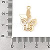Brass Micro Pave Clear Cubic Zirconia Pendants KK-R219-33G-3