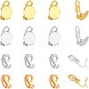 SUPERFINDINGS 160Pcs 4 Style Iron Clip-on Earring Findings IFIN-FH0001-62-1