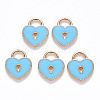 Alloy Enamel Charms X-ENAM-S121-039D-2