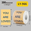 200Pcs Thank You Theme Stickers Roll DIY-M070-01E-1