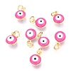 Brass Enamel Charms KK-B024-02G-B-1