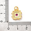 Brass Micro Pave Cubic Zirconia Pendants KK-U033-02G-01-3